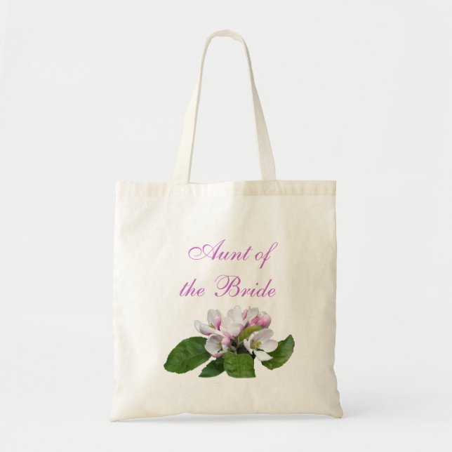 Pretty pink apple blossom wedding bag (Front)