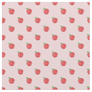 Pretty Pink Apples Fruits Summer Design Fabric