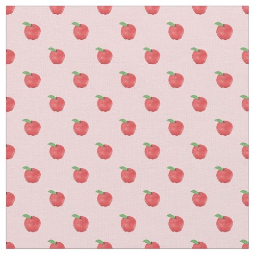 Pretty Pink Apples Fruits Summer Design Fabric