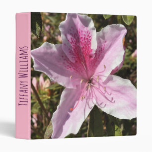 Pretty Pink Azalea 3 Ring Binder