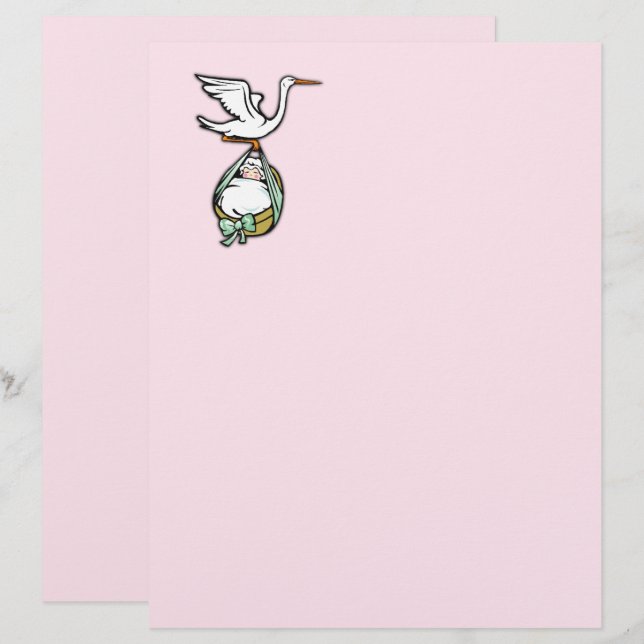 Pretty Pink Baby Girl (Front/Back)