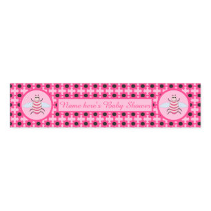Pretty Pink Baby Girl Bee Custom Baby Shower Napkin Bands