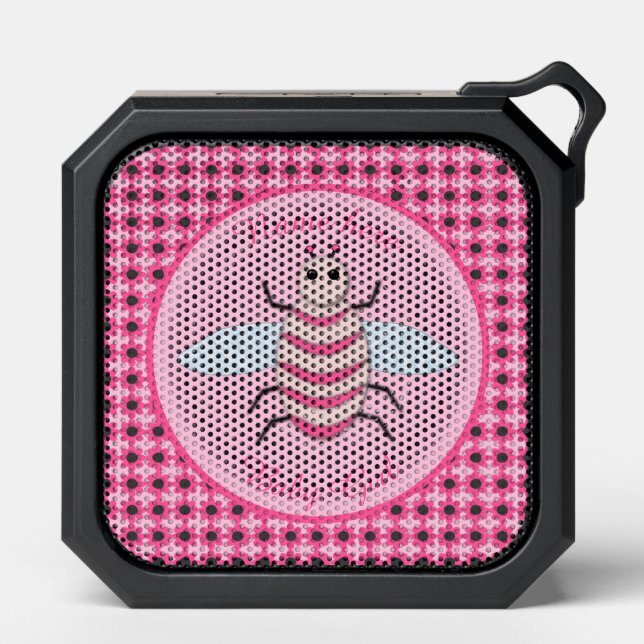 Pretty Pink Baby Girl Bee Custom Bluetooth Speaker (Front)