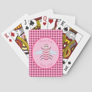 Pretty Pink Baby Girl Bee Custom Poker Cards