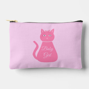 Pretty Pink Baby Girl Cat Custom Accessory Pouch