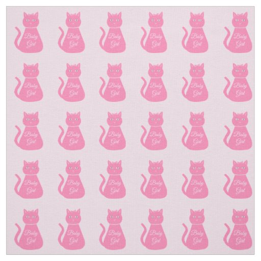 Pretty Pink Baby Girl Cat Custom Fabric