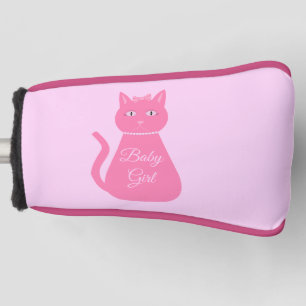 Pretty Pink Baby Girl Cat Custom Golf Head Cover