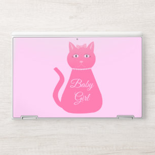 Pretty Pink Baby Girl Cat Custom HP Laptop Skin