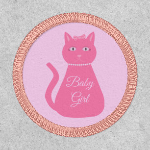 Pretty Pink Baby Girl Cat Custom Patch