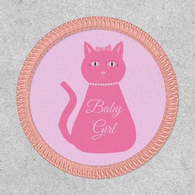 Pretty Pink Baby Girl Cat Custom Patch (Front)