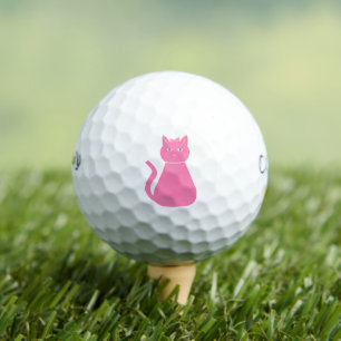 Pretty Pink Baby Girl Cat Golf Balls