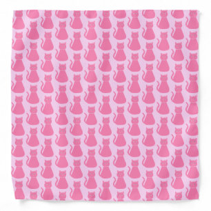 Pretty Pink Baby Girl Cat Patterned Bandana