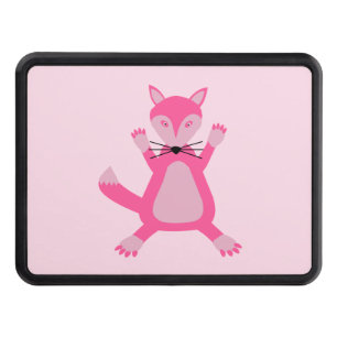 Pretty Pink Baby Girl Fox Hitch Cover
