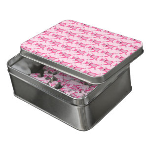 Pretty Pink Baby Girl Fox Patterned Jigsaw Puzzle