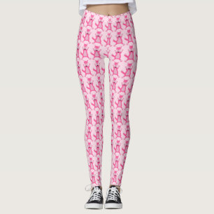Pretty Pink Baby Girl Fox Patterned Leggings