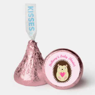 Pretty Pink Baby Girl Hedgehog Baby Shower Hershey®'s Kisses®