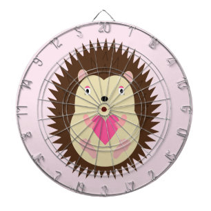 Pretty Pink Baby Girl Hedgehog Dart Board