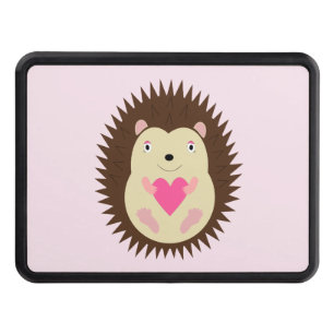 Pretty Pink Baby Girl Hedgehog Hitch Cover