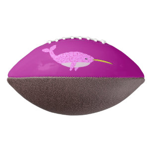 Pretty Pink Baby Girl Narwhal Football