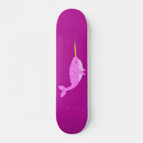 Pretty Pink Baby Girl Narwhal Skateboard