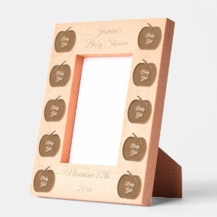 Pretty Pink Baby Girl Pumpkin Custom Baby Shower Engraved Frames