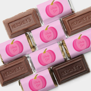 Pretty Pink Baby Girl Pumpkin Custom Baby Shower Hershey's Miniatures