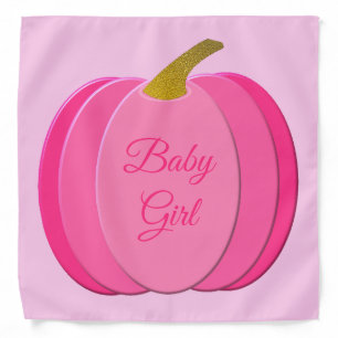 Pretty Pink Baby Girl Pumpkin Custom Bandana