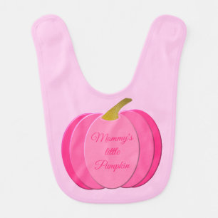 Pretty Pink Baby Girl Pumpkin Custom Bib