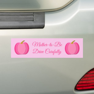 Pretty Pink Baby Girl Pumpkin Custom Bumper Sticker
