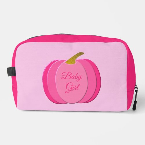 Pretty Pink Baby Girl Pumpkin Custom Dopp Kit