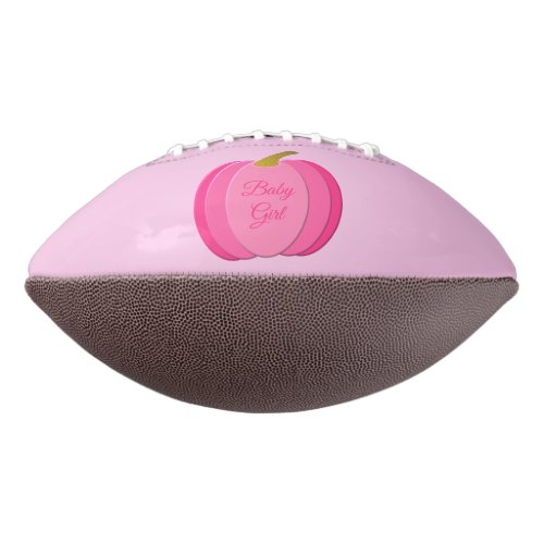 Pretty Pink Baby Girl Pumpkin Custom Football