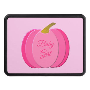 Pretty Pink Baby Girl Pumpkin Custom Hitch Cover