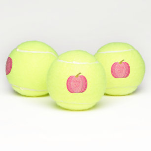 Pretty Pink Baby Girl Pumpkin Custom Tennis Balls