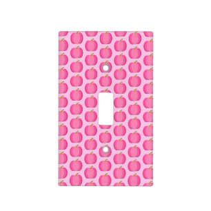 Pretty Pink Baby Girl Pumpkin Patterned Nursery Light Switch Cover