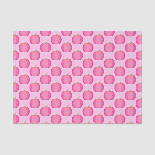 Pretty Pink Baby Girl Pumpkin Patterned Tissue Paper (Front)
