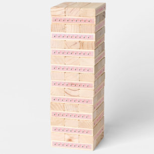 Pretty Pink Baby Girl Stork Custom Topple Tower