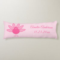 Pretty Pink Baby Girl Thanksgiving Turkey Custom