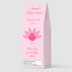 Pretty Pink Baby Girl Thanksgiving Turkey Custom Roasted Coffee