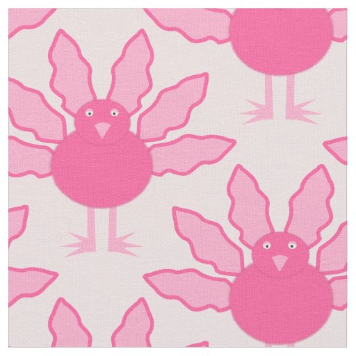 Pretty Pink Baby Girl Thanksgiving Turkey Pattern Fabric
