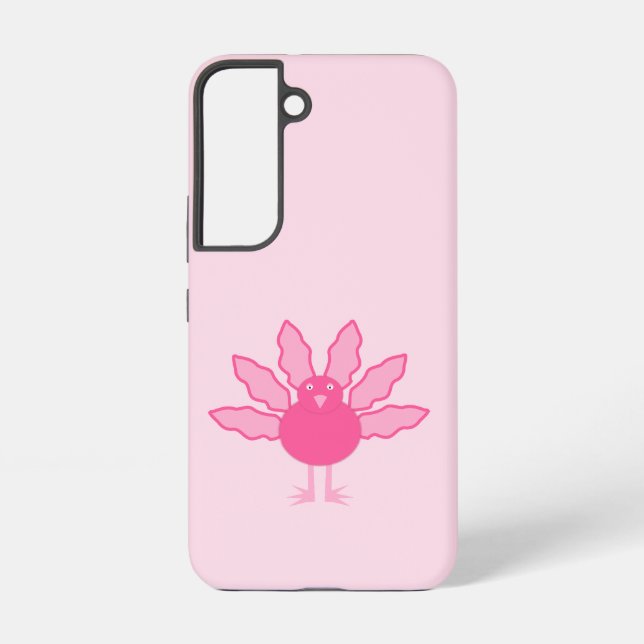 Pretty Pink Baby Girl Thanksgiving Turkey Samsung Galaxy Case (Back)