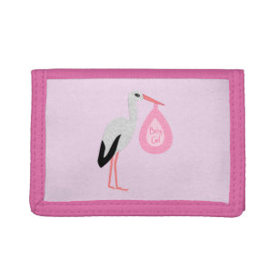 Pretty Pink Baby Girl Tri-fold Wallet