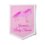 Pretty Pink Baby Girl Unicorn Baby Shower Custom Pennant