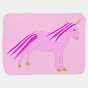 Pretty Pink Baby Girl Unicorn Blanket