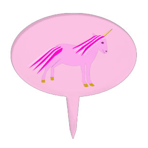 Pretty Pink Baby Girl Unicorn Cake Topper