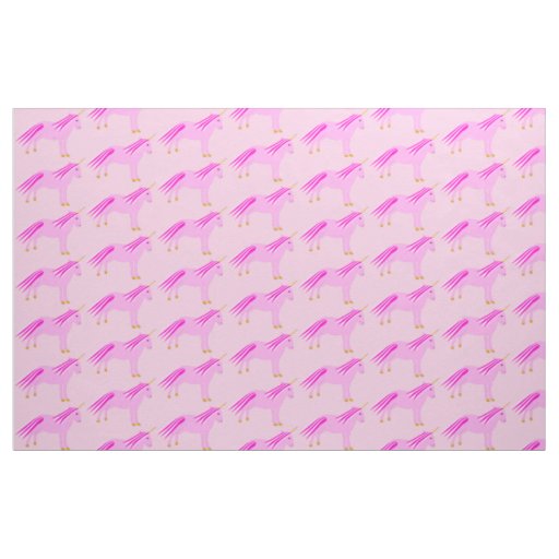 Pretty Pink Baby Girl Unicorn Fabric