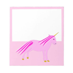 Pretty Pink Baby Girl Unicorn Notepad