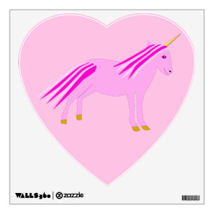 Pretty Pink Baby Girl Unicorn Nursery Wall Decal