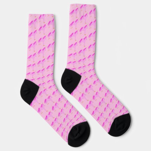 Pretty Pink Baby Girl Unicorn Patterned Socks