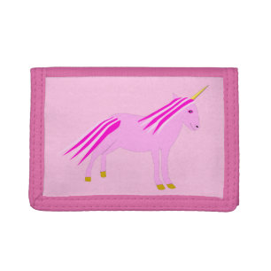 Pretty Pink Baby Girl Unicorn Tri-fold Wallet