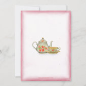 Pretty Pink Baby Shower Tea Party Invitation (Back)